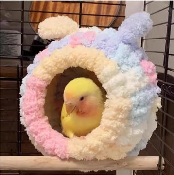 Warm Vogelhangnest voor Kooi – Pluche Winter Nest