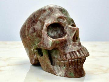 Garnet Skull “Hoge Kwaliteit” Gesneden schedel - Garnet -