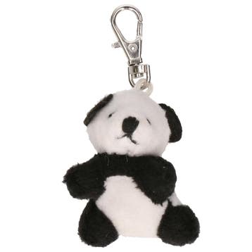 Nature Planet panda sleutelhanger - pluche - 5 cm - tasclip, Verzenden, Nieuw
