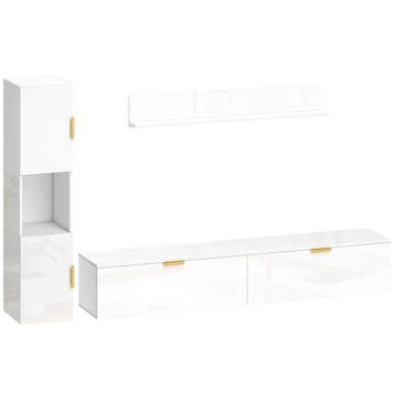 Zwevend TV-meubel Met Klapdeuren Entertainment Center Wandpl, Verzenden, Nieuw