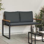 vidaXL Bank met kussen Grijs en Donkergrijs 115 x 65 x 72 cm, Tuin en Terras, Tuinbanken, Verzenden, Nieuw