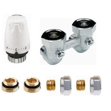 Set haaks 15mm knel - thermostatisch - Radson Intergra, Verzenden, Nieuw