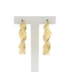 Gouden wokkel creolen; Ø 45 mm (Oorbellen), Sieraden, Tassen en Uiterlijk, Oorbellen, Ophalen of Verzenden, Gebruikt, Overige kleuren