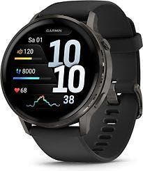 Garmin Venu 4 45 mm grijs van roestvrij staal met zwart, Verzenden, Gebruikt