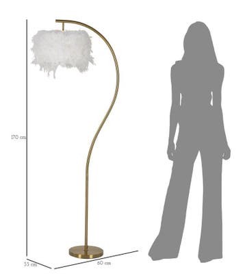 VLOERLAMP SEMI BOOG CM 60X33X170, Ophalen of Verzenden, Nieuw