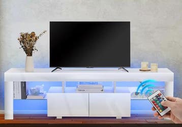 Modern TV-standaard 160 cm – Hoogglans met LED en Opbergruim, Verzenden, Nieuw