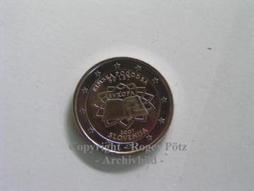 Slowenien 2 Euro Sonder GedenkMunt 2007 roemische Vertrae..., Verzenden