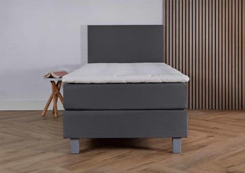 ACTIE! 1-Persoons boxspring Pamplona 90 200 Antraciet, 90 cm, Eenpersoons, Verzenden, Nieuw