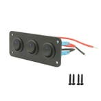 Inbouwschakelaars met bevestigingsplaat - 3 knoppen - 12V, Ophalen of Verzenden, Nieuw, Schakelaar