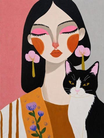 Lucía Laurent - XL - La Dama del Gato Bicolor