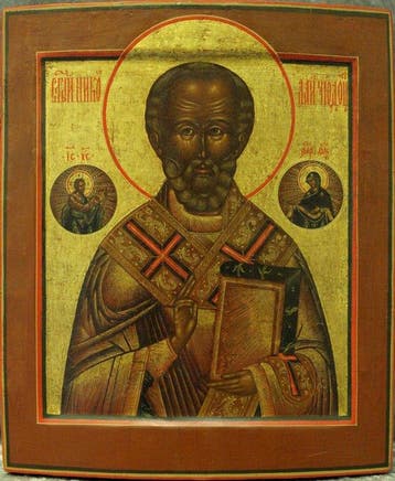 Icoon - Hoge kwaliteit Russische icoon van Sint Nicolaas -