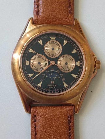 Breil - triple calendar Moonphases Swiss Made - Zonder, Nieuw