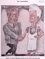 Spotprent In Nazi-Duitsland verboden Nederlandse radio ui..., Verzenden