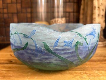 Daum Frères - Vaas - Glas - Art Nouveau - Ø 20 cm