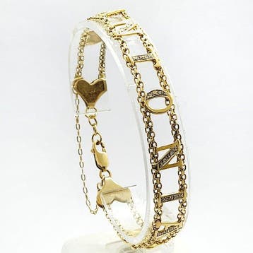 Armband - 18 karaat Geel goud - 0.07ct. tw. Diamant, Nieuw