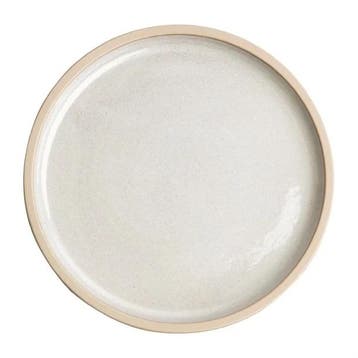 Canvas platte ronde borden | wit | 25Øcm | 6 stuks, Verzenden