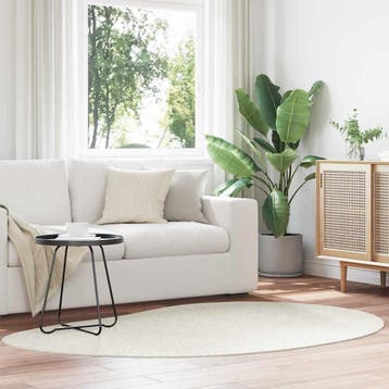 vidaXL Vloerkleden HUARTE Crème 140 x 200 cm Polyester, Verzenden, Nieuw, Crème