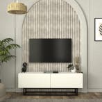 Tv-meubel Nolven kort frame 125x32x47 cm wit [en.casa], Verzenden, Nieuw