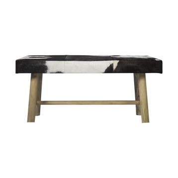 bank chalet koe zwart 95cm, Verzenden, Nieuw