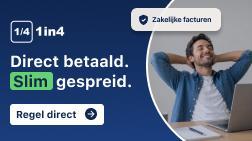 zakelijke facturen direct betaald, jij betaalt in 4x terug
