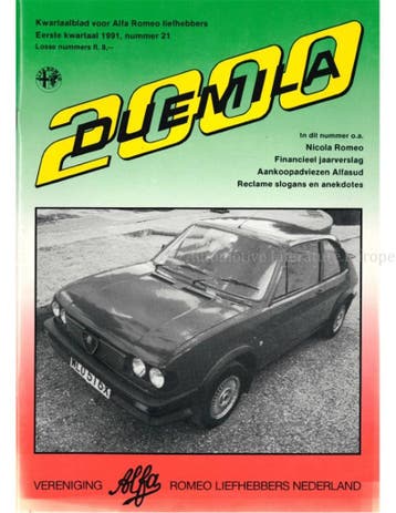 1991 ALFA ROMEO CLUB DUEMILA MAGAZINE 21 NEDERLANDS, Nieuw, Alfa Romeo, Author