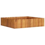 vidaXL Plantenbak verhoogd 100x100x25 cm massief acaciahout, Minder dan 30 cm, 100 cm of meer, Verzenden, Nieuw