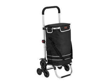 Veiling - Boodschappentrolley 3in1 - 56L - Voor Trappen - Zw, Nieuw