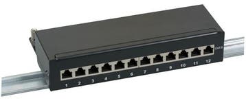 10 CAT6 patchpanel 12 poorts, Computers en Software, Ophalen of Verzenden, Nieuw