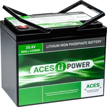 Batterij 24V 60Ah ACES HFA LiFePO4 met bluetooth, Ophalen of Verzenden, Nieuw
