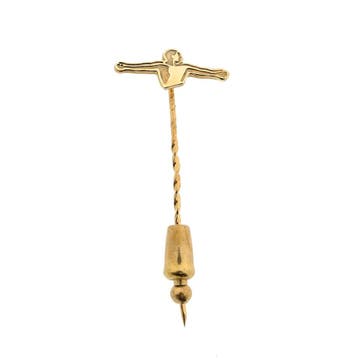 Gouden reversspeld; akzonobel, Ophalen of Verzenden, Gebruikt, Goud, Goud