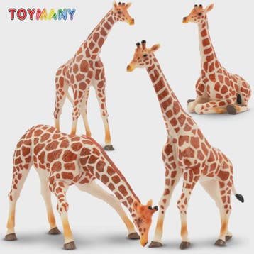 Set van 4 Realistische Giraffe Figuren - Speelgoed Dieren vo