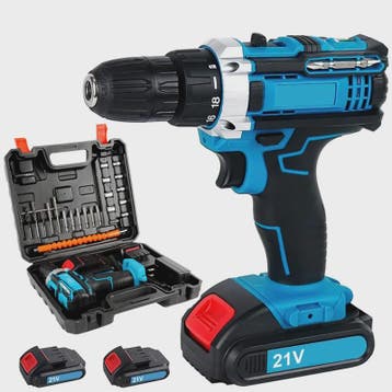 21V Accuboormachine met 45Nm Koppel - Draadloze Schroef- en, Verzenden, Nieuw