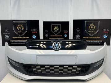 Voorbumper VW Polo V 6R 1.4 TDI Bluemotion bj.2015 wit LC9A, Gebruikt, Voor, Volkswagen, Bumper