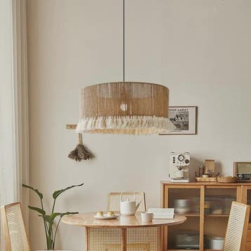 Handgemaakte Boho Hanglamp van Hennep Touw - 50cm - Scandina, Verzenden, Nieuw