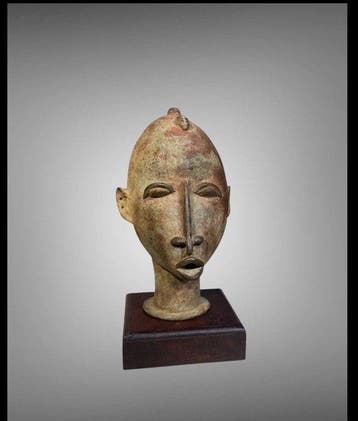 Bronzen hoofd Dogon - Bronzen hoofd - Dogon - Mali