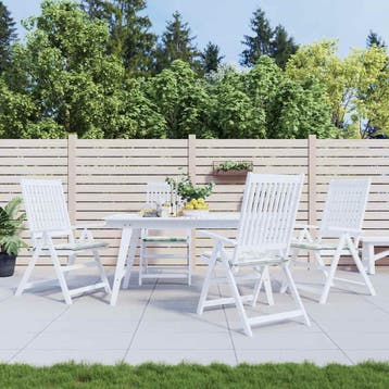 vidaXL Tuinstoelkussens 4 st bladpatroon 50x50x3 cm stof, Verzenden, Nieuw, Groen
