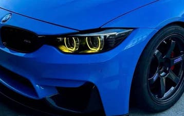 Dit betreft een set BMW 4 serie F32 F33 F36 gele CSL DRL, Verzenden