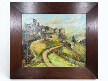 K. Marcel (XX) - Landscape with Castle Ruins