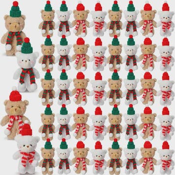 Schattige Kerst Knuffel Beer - Mini Pluche Beertjes Decorati, Verzenden, Nieuw