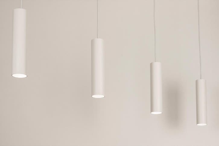 Rietveld Hanglampen - Wit - Metaal, Aluminium, Huis en Inrichting, Lampen | Hanglampen, Verzenden