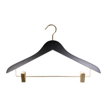 Hanger black Helena 44 cm Gold hook/clips