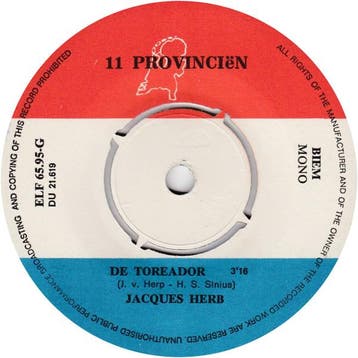 vinyl single 7 inch - Jacques Herb - De Toreador (O, O, S..., Cd's en Dvd's, Vinyl Singles, Verzenden, Zo goed als nieuw, 7 inch
