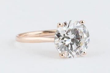Zonder minimumprijs - Ring - 14 karaat Roségoud - 4.07ct., Nieuw