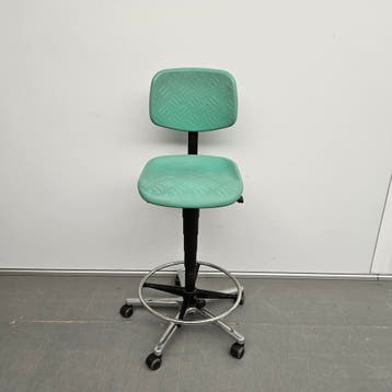 Labkoo werkplaatsstoel - groene PU kunststof bekleding, Ophalen of Verzenden, Nieuw