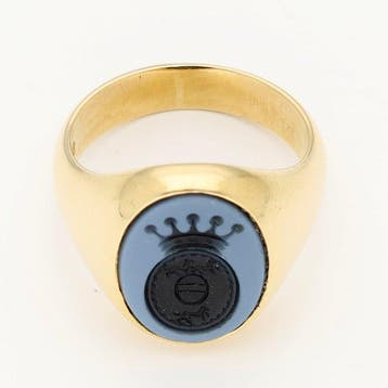 Ring - 18 karaat Geel goud - Lagensteen, Nieuw