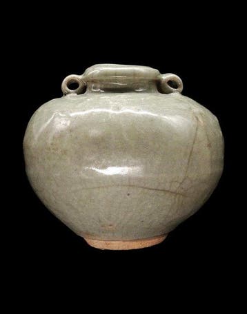 Oud-Chinees - Vaas van keramiek met celadon-glazuur -, Antiek en Kunst