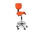 Zadelkruk Rugleuning Oranje - Hoog + Voetsteun, In hoogte verstelbaar, Nieuw, Kunststof
