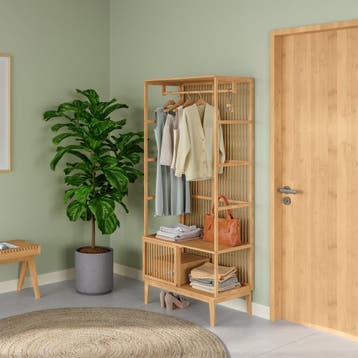 [en.casa] Halmeubel Vemb 185x80x45 cm bamboe, Verzenden, Nieuw