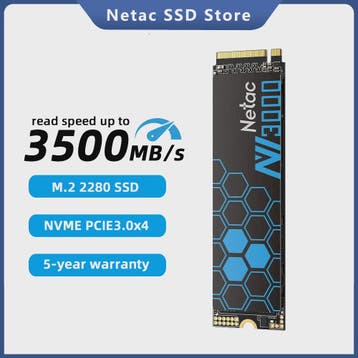 Netac NV3000 NVMe M.2 SSD - 250GB, 500GB, 1TB, 2TB - Hoge Sn, Computers en Software, Harde schijven, Verzenden, Nieuw
