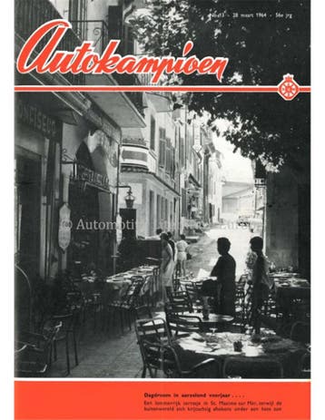 1964 AUTOKAMPIOEN MAGAZINE 13 NEDERLANDS, Nieuw, Author